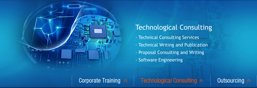 Technological Consulting: Technical Consulting Services, Technical Writing and Publication, Proposal Consulting and Writing, Software Engineering.